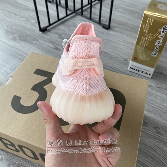 Adidas男女椰子鞋 阿迪達斯夜光椰子350 Adidas Yeezy Boost 350 v3水滴粉  xhn1521